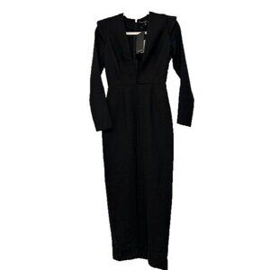Namelazz Russian Designer NWT Minimalist Scandinavian Black Pencil Midi Dress XS